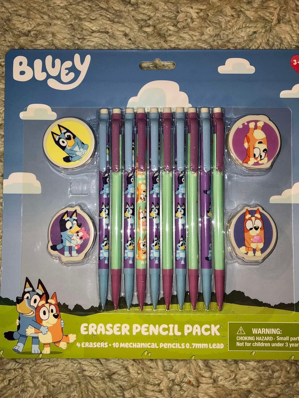 Bluey Eraser Pencil Pack